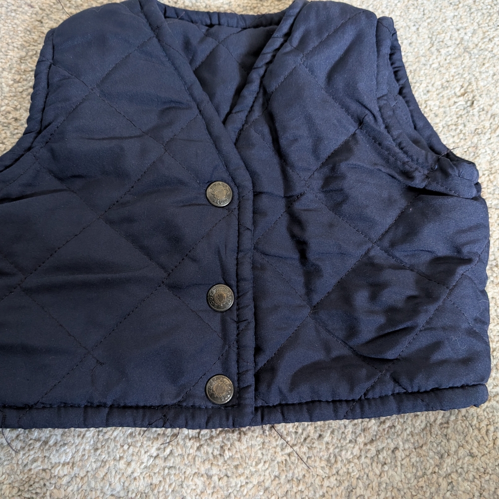 Roots Dark Blue Quilted Vest